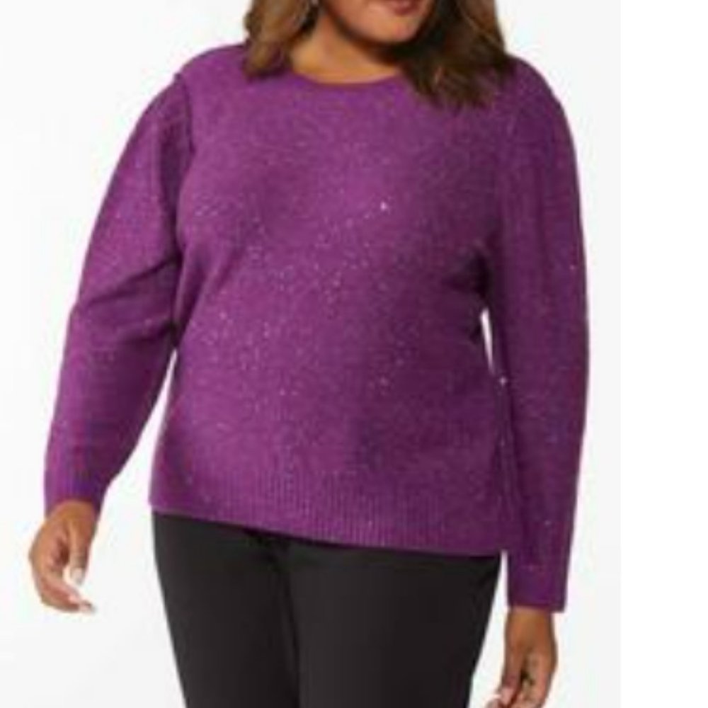 Grape Fancy Sweater with Sequins Size XL